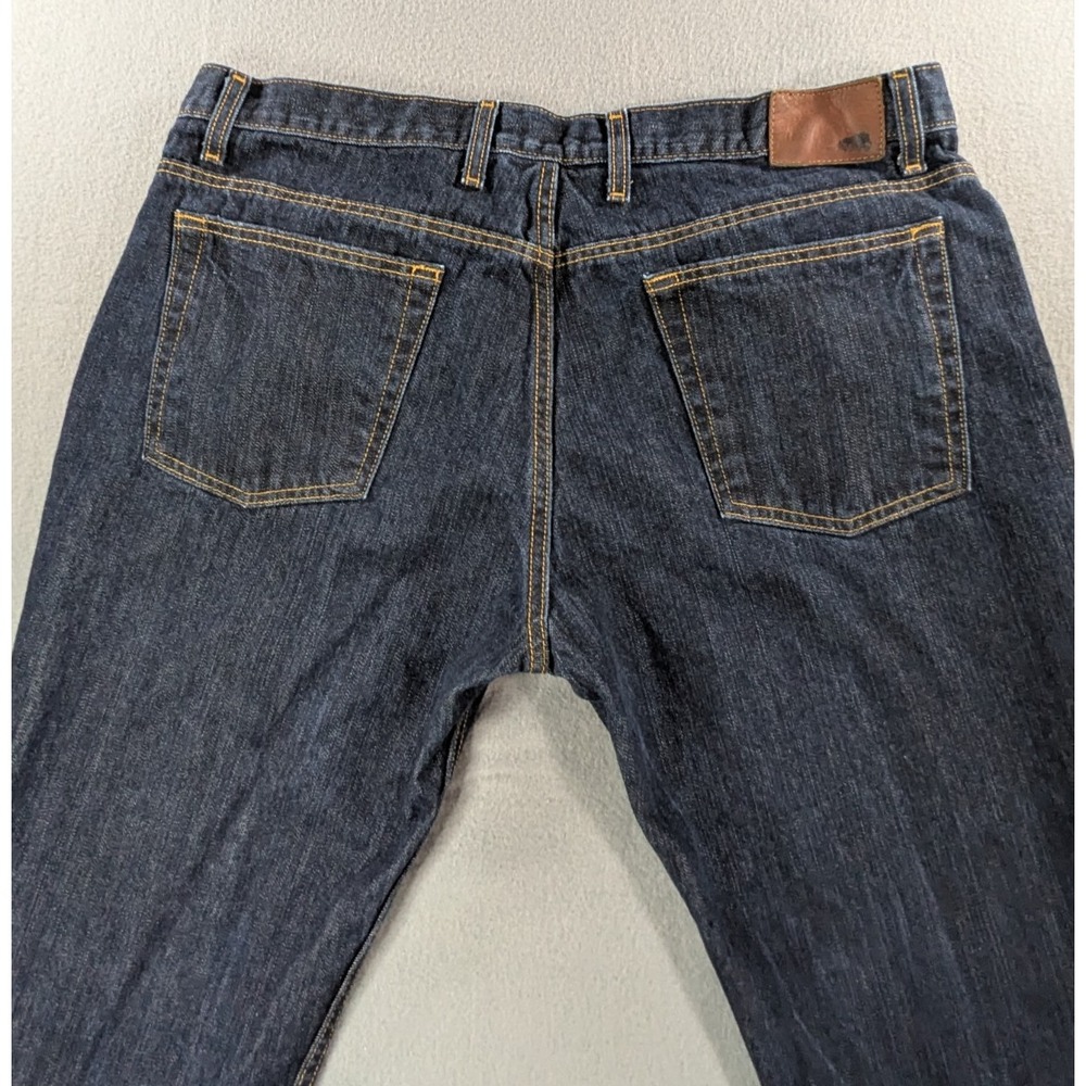 Roots Mens Straight Leg Denim Jeans 40x33 Dark Wash Blue - Picture 11 of 12